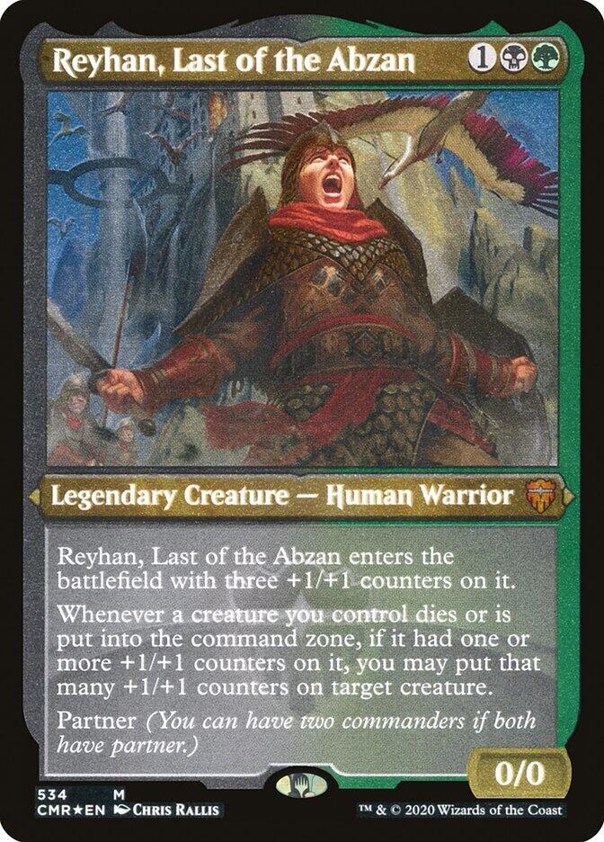 Reyhan Last of the Abzan Foil Etched 534 (Commander Legends)  - Foil | Good Games Adelaide SA