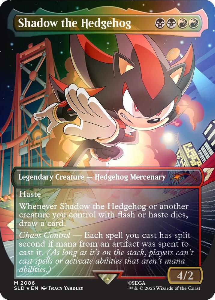 Shadow the Hedgehog Rainbow Foil 2086 (Secret Lair Drop Series)  - Foil | Good Games Adelaide SA