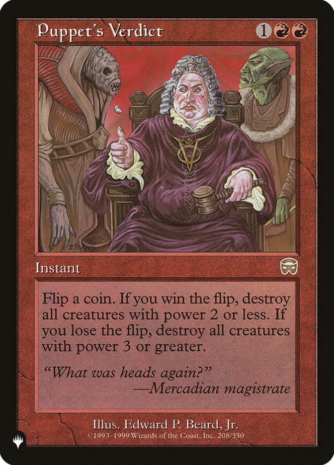 Puppet's Verdict 208/350 (The List Reprints)  | Good Games Adelaide SA