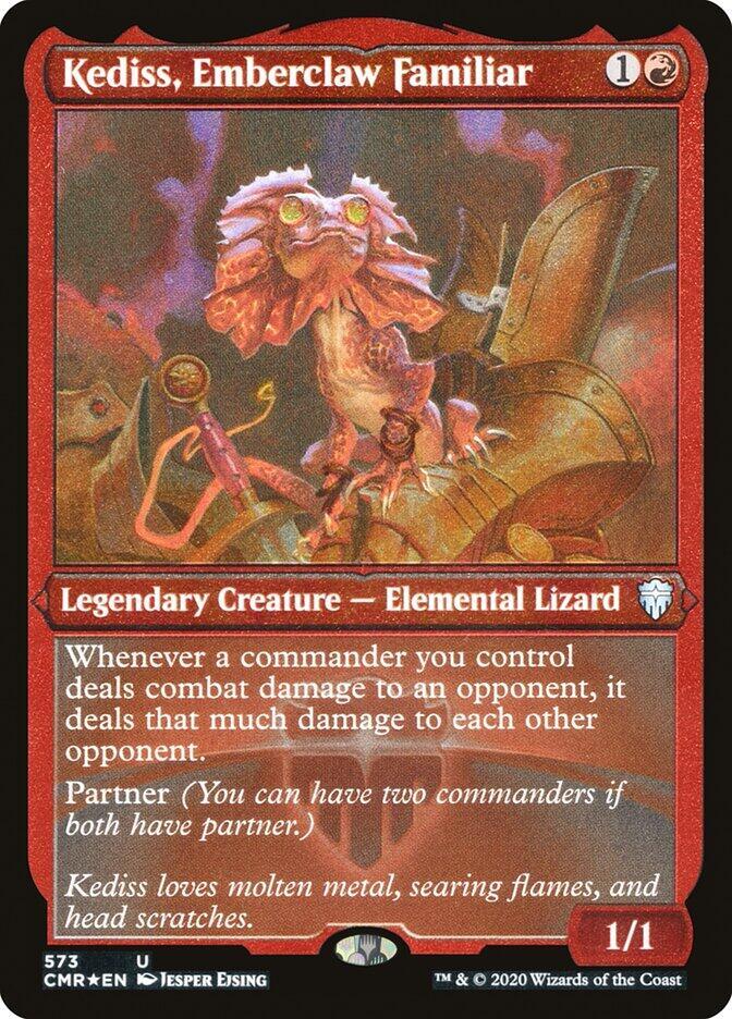 Kediss Emberclaw Familiar Foil Etched 573 (Commander Legends)  - Foil | Good Games Adelaide SA