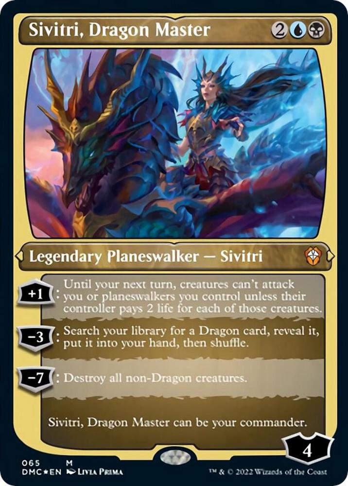 Sivitri Dragon Master Foil Etched 65 (Commander: Dominaria United)  - Foil | Good Games Adelaide SA