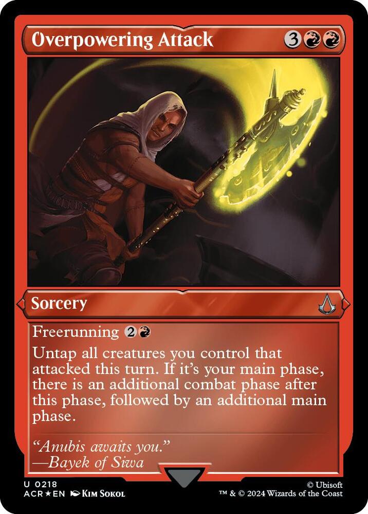 Overpowering Attack 218 (Universes Beyond: Assassin's Creed)  - Foil | Good Games Adelaide SA