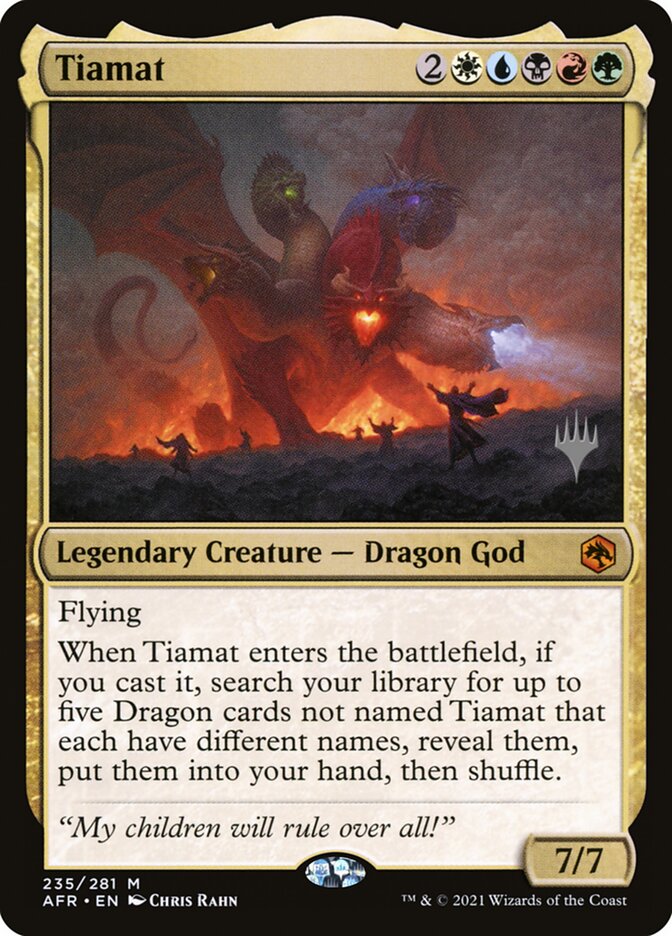 Tiamat 235 (Promo Pack: Adventures in the Forgotten Realms)  - Foil | Good Games Adelaide SA
