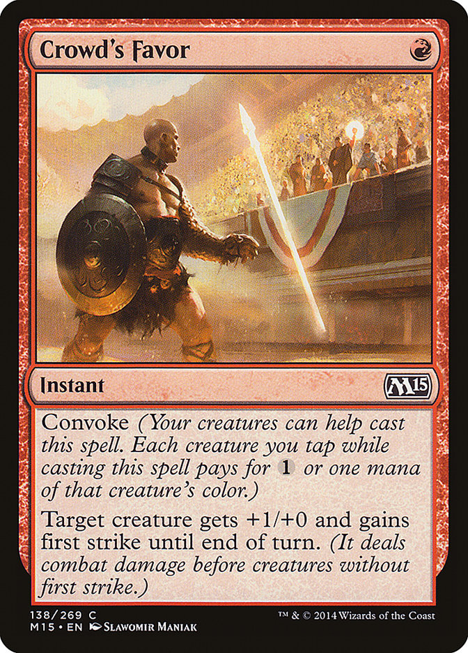 Crowd's Favor 138 (Magic 2015 (M15))  - Foil | Good Games Adelaide SA