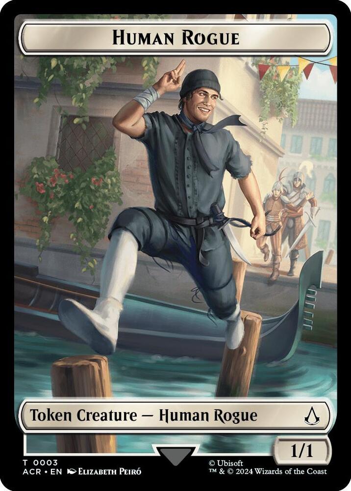 Human Rogue Token 3 (Universes Beyond: Assassin's Creed)  | Good Games Adelaide SA