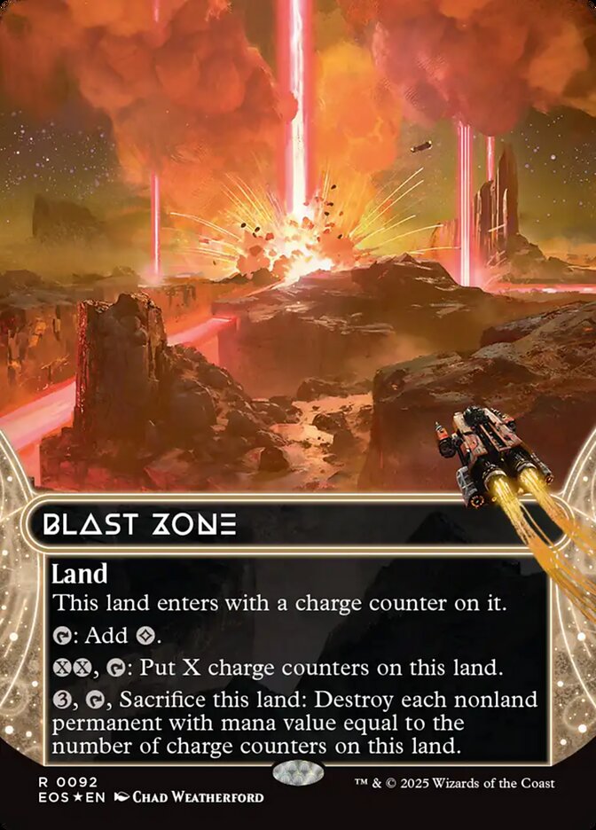 Blast Zone 92/0 (Edge of Eternities: Stellar Sights)  - Borderless Galaxy Foil | Good Games Adelaide SA