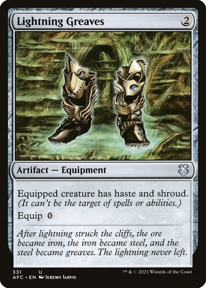Lightning Greaves 331 (Commander: Adventures in the Forgotten Realms)  | Good Games Adelaide SA