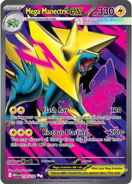 Mega Manectric ex 158/132 (ME01: Mega Evolution)  - Holofoil | Good Games Adelaide SA