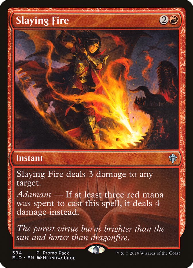 Slaying Fire 394 (Promo Pack: Throne of Eldraine)  | Good Games Adelaide SA