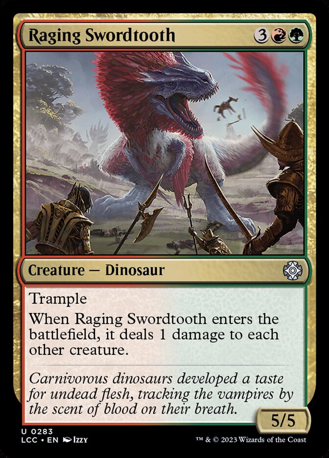 Raging Swordtooth 283 (Commander: The Lost Caverns of Ixalan)  | Good Games Adelaide SA