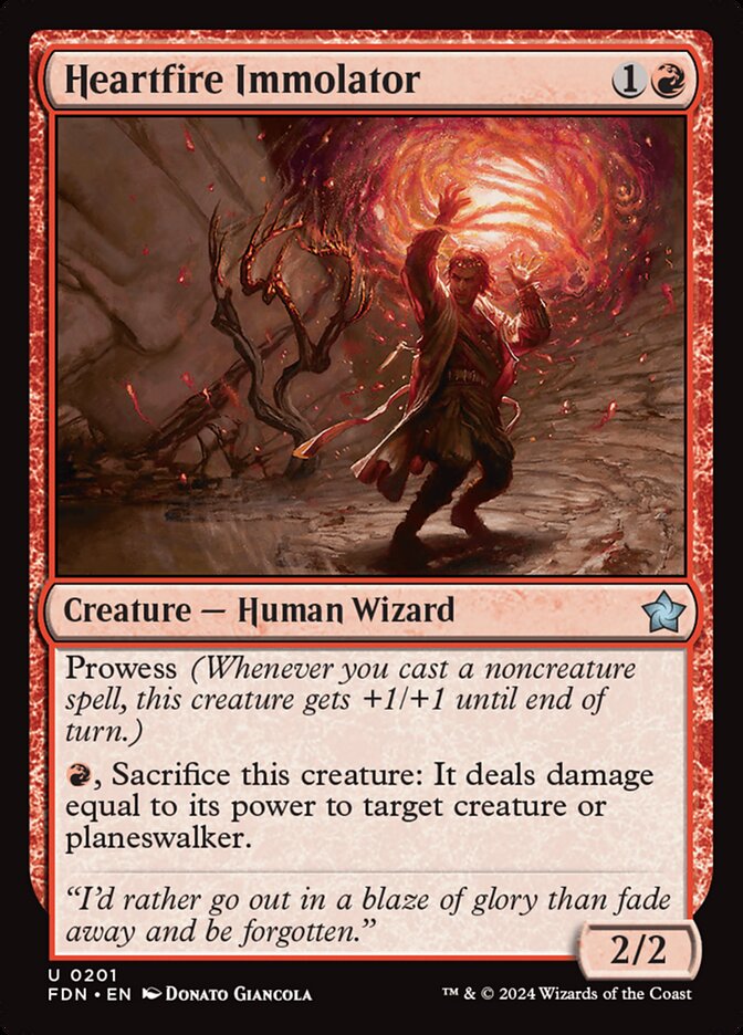 Heartfire Immolator 201 (Foundations)  - Foil | Good Games Adelaide SA