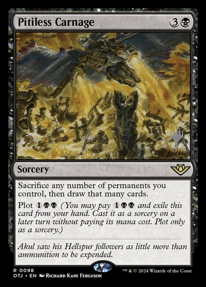 Pitiless Carnage 98 (Promo Pack: Outlaws of Thunder Junction)  - Foil | Good Games Adelaide SA