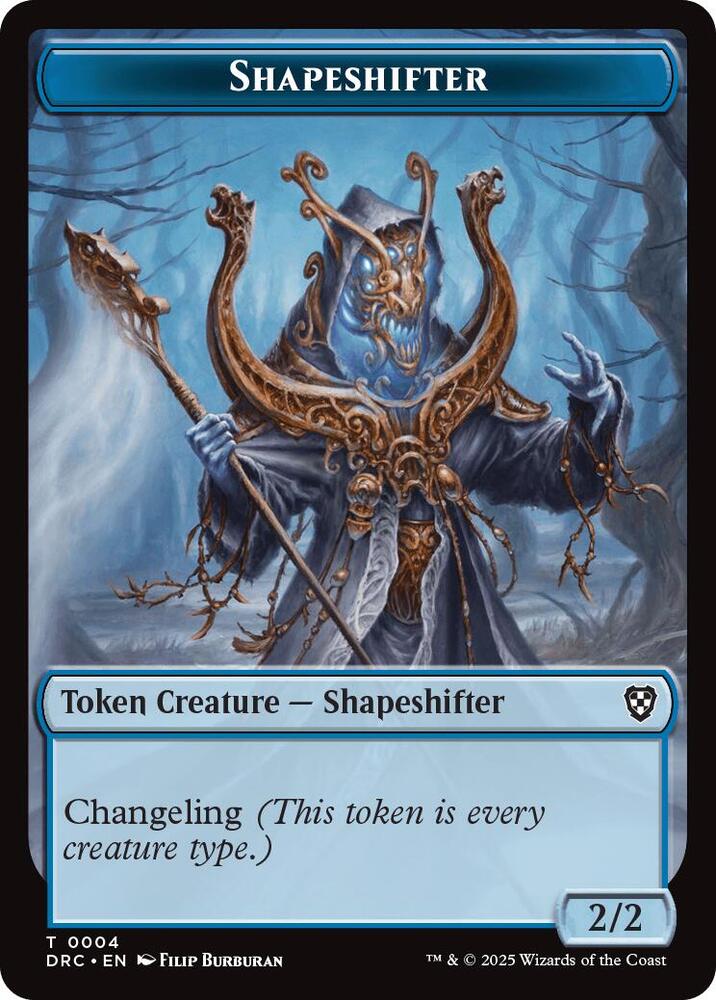 Shapeshifter Zombie 0003 Double Sided Token 4 // 3 (Commander: Aetherdrift)  - Foil | Good Games Adelaide SA