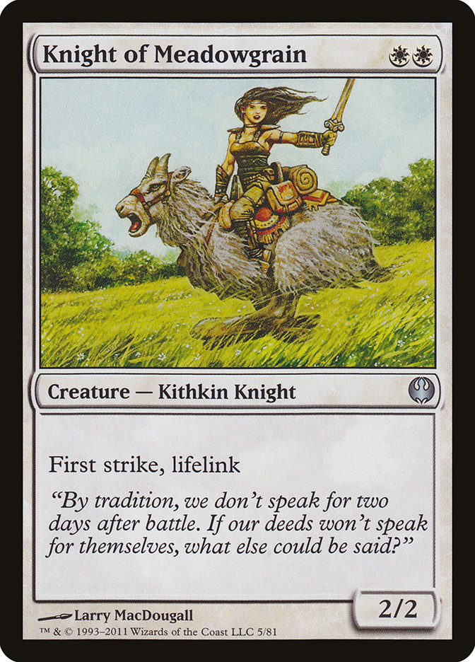 Knight of Meadowgrain 5 (Duel Decks: Knights vs. Dragons)  | Good Games Adelaide SA