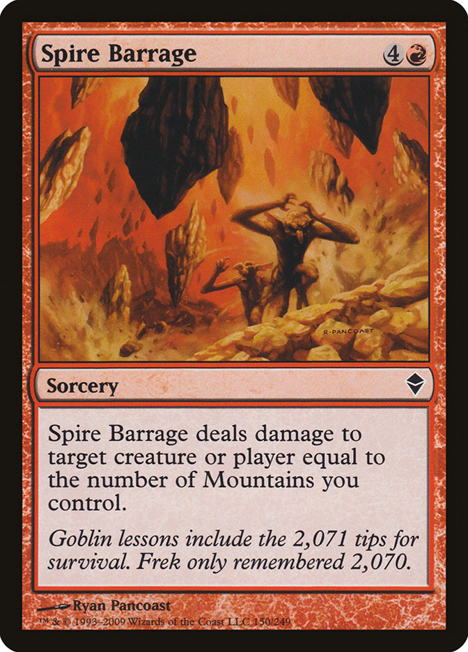 Spire Barrage 150 (Zendikar)  - Foil | Good Games Adelaide SA