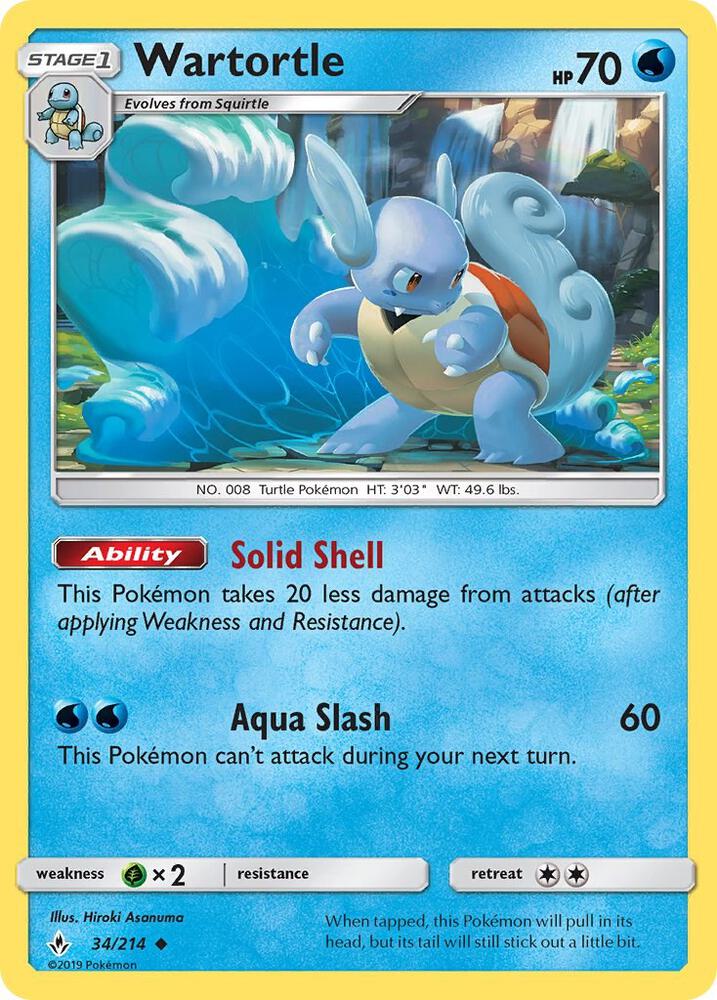 Wartortle 34/214 (SM - Unbroken Bonds)  | Good Games Adelaide SA