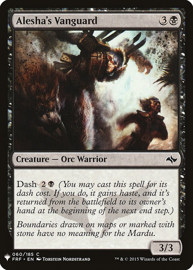 Alesha's Vanguard 60 (The List Reprints)  | Good Games Adelaide SA