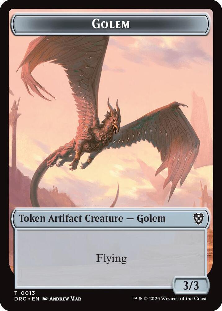 Golem 0013 Nalaar Aetherjet Double Sided Token 13 // 16 (Commander: Aetherdrift)  | Good Games Adelaide SA