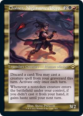 Chainer Nightmare Adept Retro Frame Foil Etched 419 (Modern Horizons 2)  - Foil | Good Games Adelaide SA