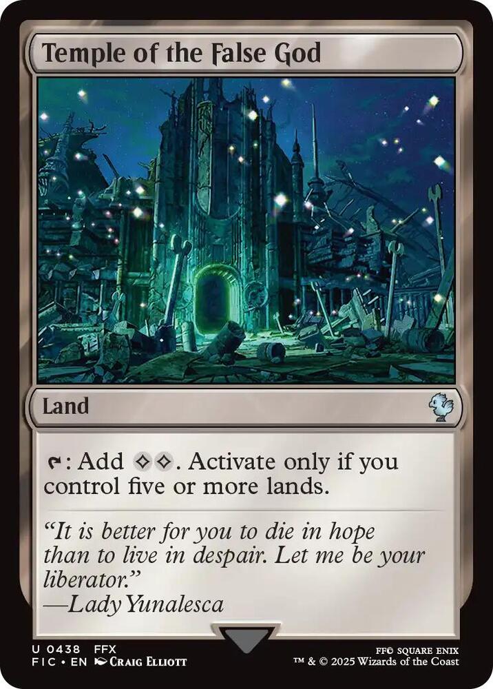 Temple of the False God 438 (Commander: FINAL FANTASY)  - Foil | Good Games Adelaide SA