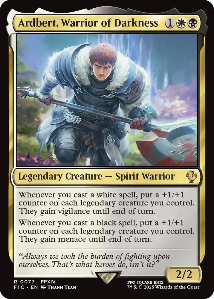 Ardbert, Warrior of Darkness 77 (Commander: FINAL FANTASY)  - Foil | Good Games Adelaide SA