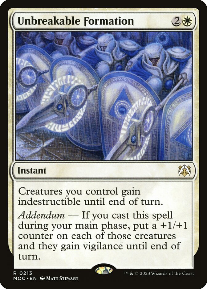 Unbreakable Formation 213 (Commander: March of the Machine)  | Good Games Adelaide SA