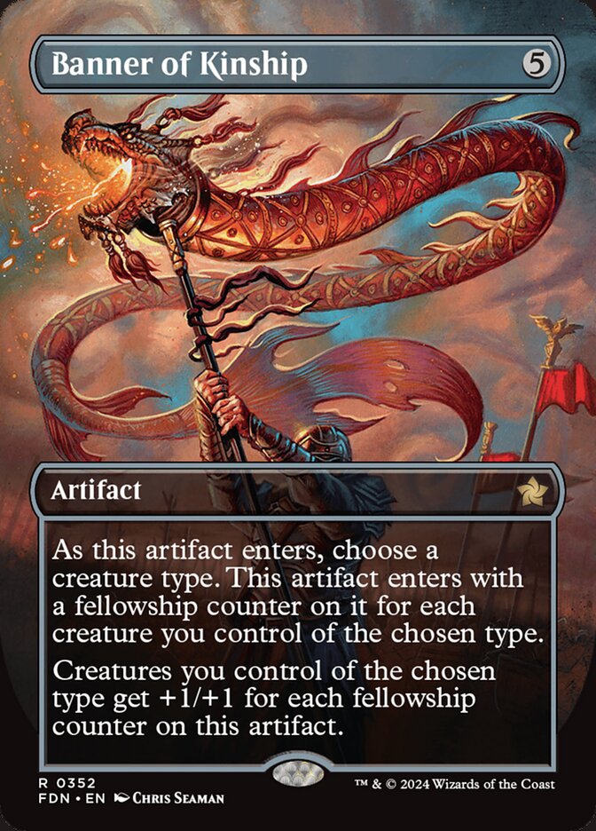 Banner of Kinship Borderless 352 (Foundations)  - Borderless Foil | Good Games Adelaide SA