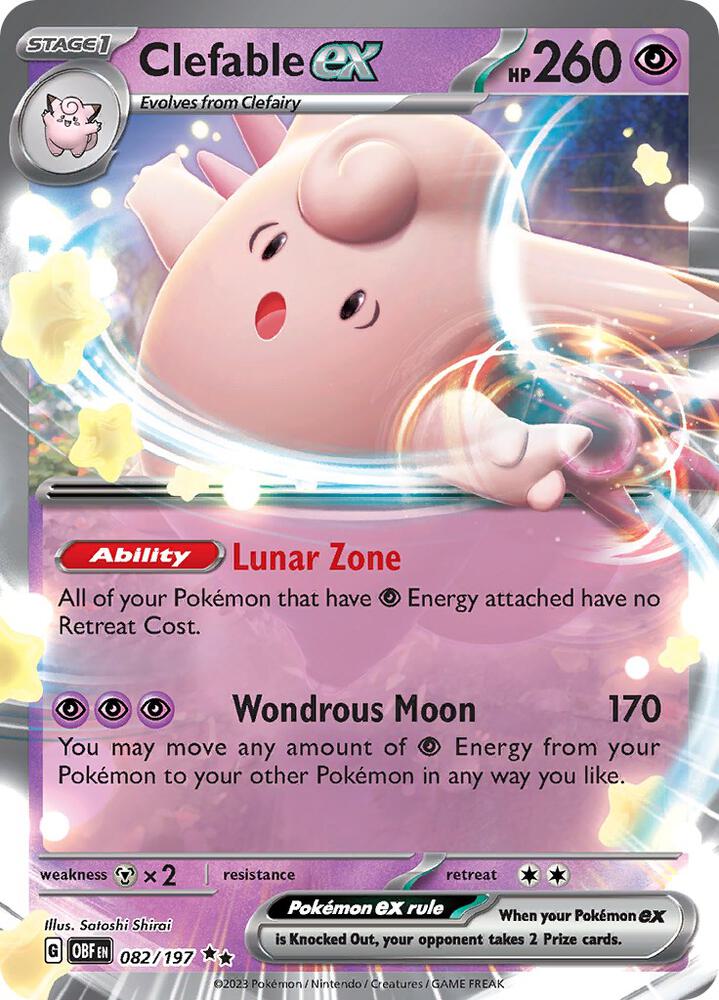 Clefable ex 082/197 (SV03: Obsidian Flames)  - Holofoil | Good Games Adelaide SA