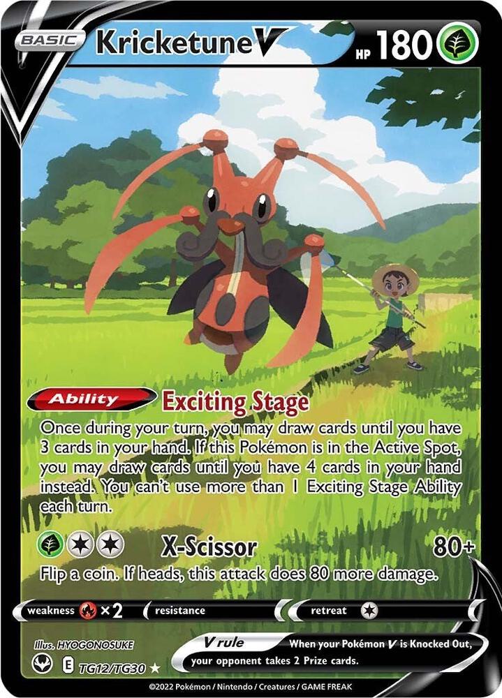 Kricketune V TG12/TG30 (SWSH12: Silver Tempest Trainer Gallery)  - Holofoil | Good Games Adelaide SA