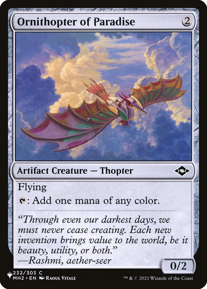 Ornithopter of Paradise 232/303 (The List Reprints)  | Good Games Adelaide SA
