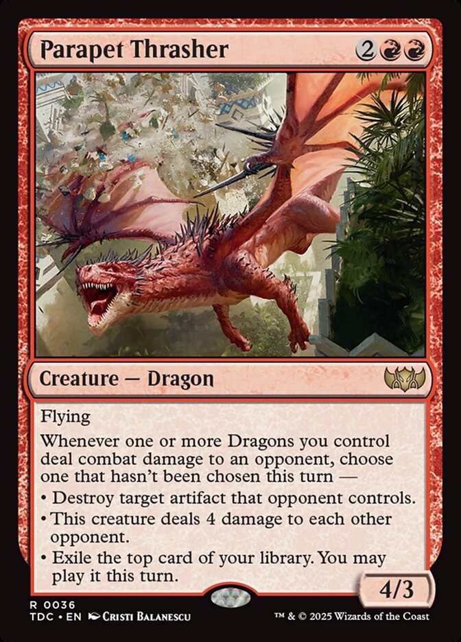 Parapet Thrasher 36 (Commander: Tarkir: Dragonstorm)  | Good Games Adelaide SA