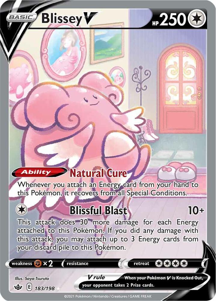 Blissey V Alternate Full Art 183/198 (SWSH06: Chilling Reign)  - Holofoil | Good Games Adelaide SA