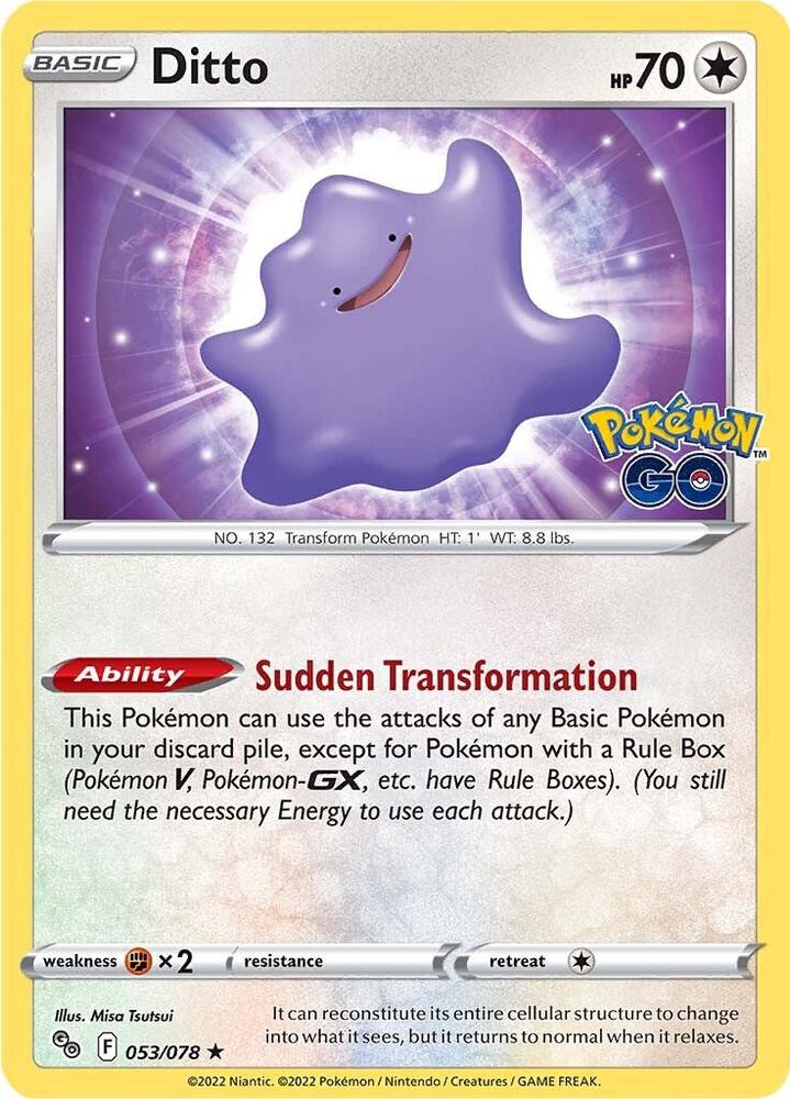Ditto 053/078 (Pokemon GO)  - Holofoil | Good Games Adelaide SA