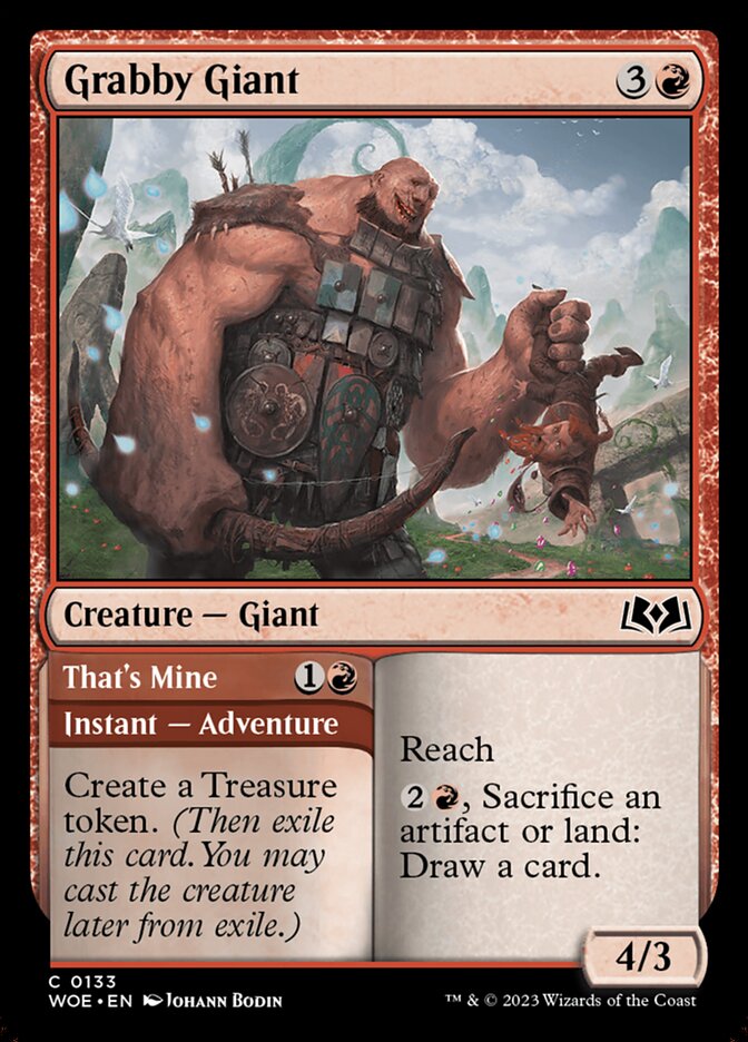 Grabby Giant // That's Mine 133 (Wilds of Eldraine)  - Foil | Good Games Adelaide SA
