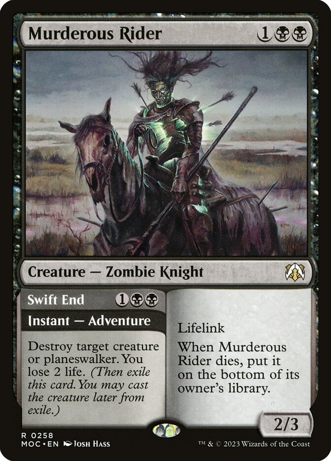 Murderous Rider // Swift End 258 (Commander: March of the Machine)  | Good Games Adelaide SA
