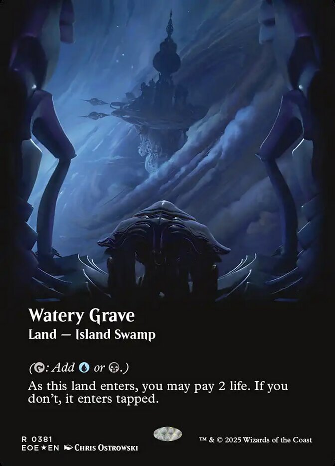 Watery Grave 381 (Edge of Eternities)  - Borderless Galaxy Foil | Good Games Adelaide SA