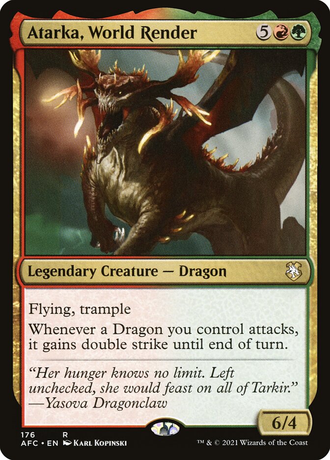 Atarka, World Render 176 (Commander: Adventures in the Forgotten Realms)  | Good Games Adelaide SA