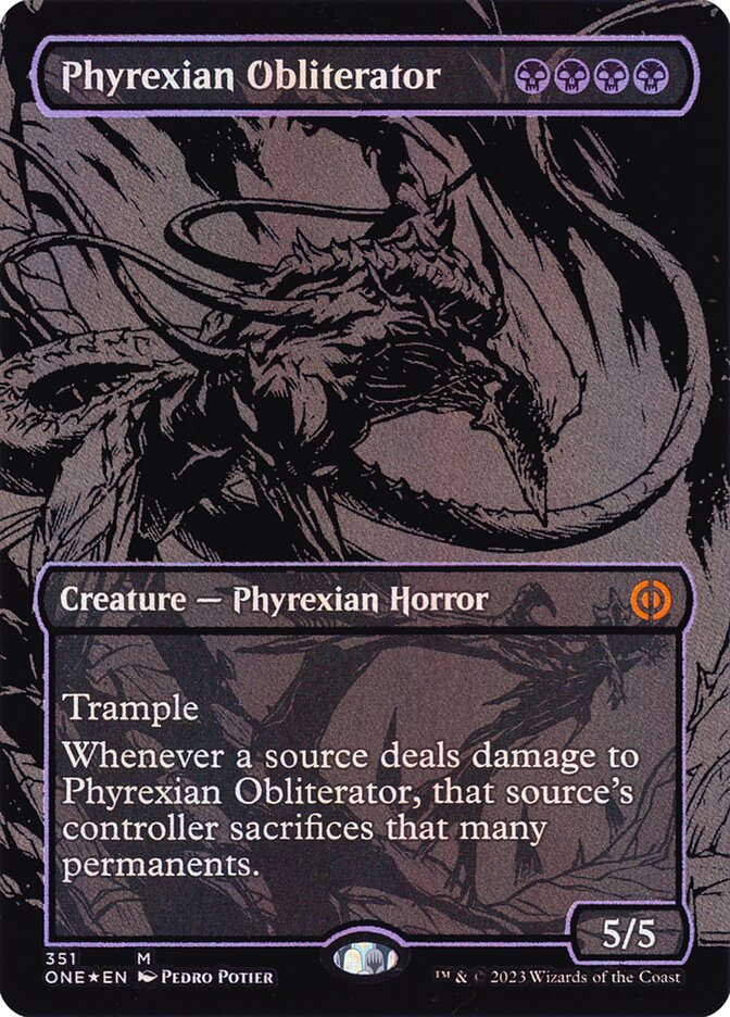 Phyrexian Obliterator Oil Slick Raised Foil 351 (Phyrexia: All Will Be One)  - Foil | Good Games Adelaide SA