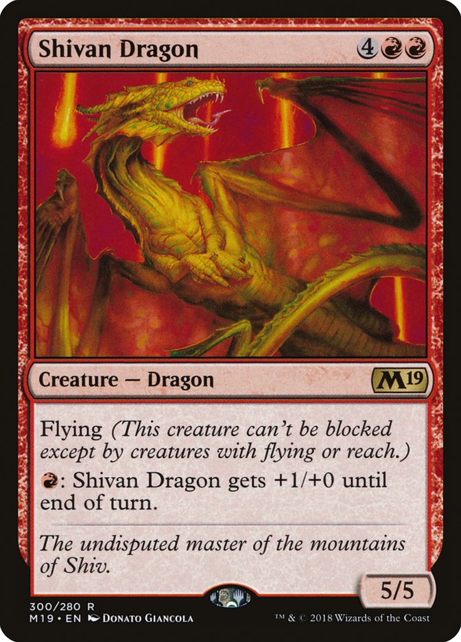 Shivan Dragon 300 (Core Set 2019)  | Good Games Adelaide SA