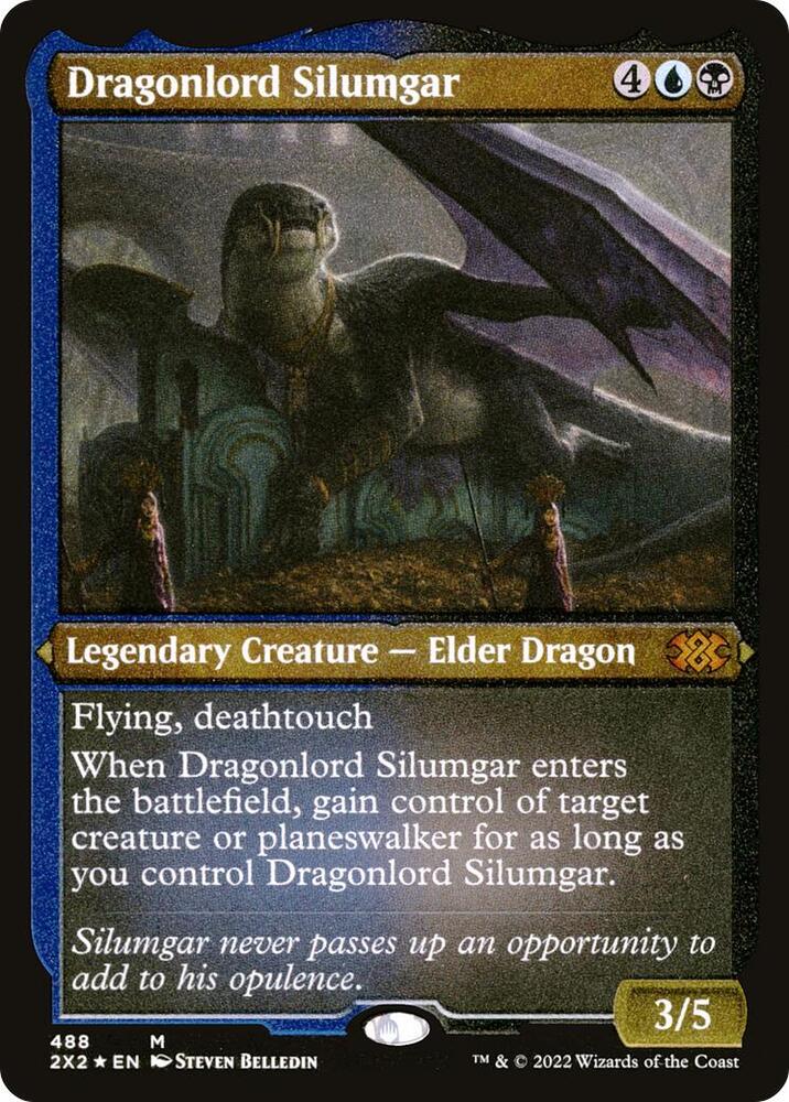Dragonlord Silumgar Foil Etched 488 (Double Masters 2022)  - Foil | Good Games Adelaide SA