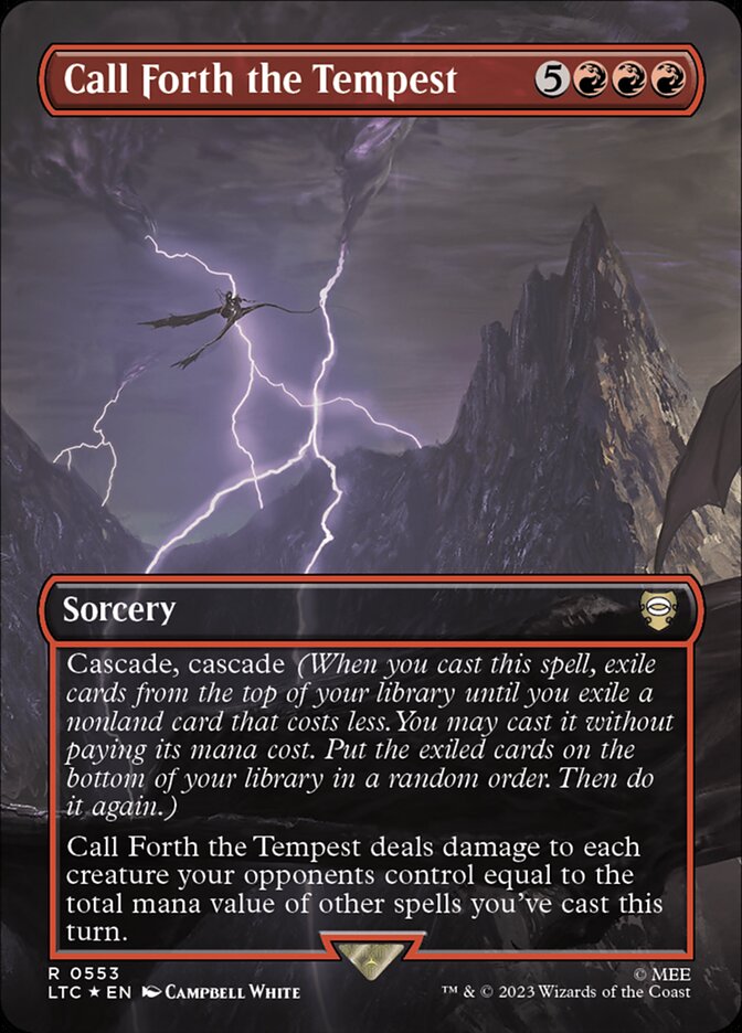 Call Forth the Tempest 553 (Commander: The Lord of the Rings: Tales of Middle-earth)  - Borderless Foil | Good Games Adelaide SA