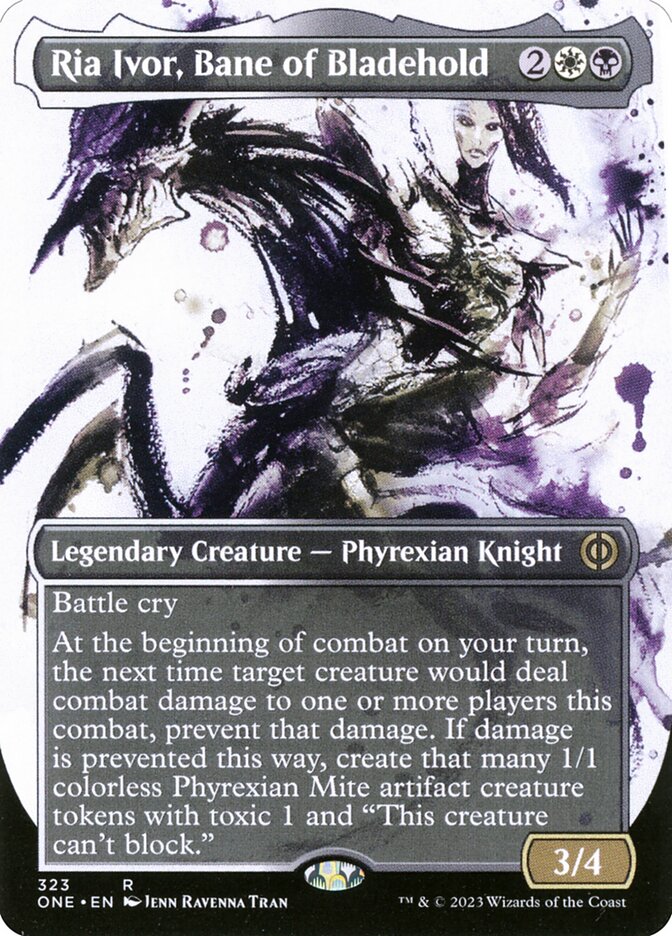 Ria Ivor, Bane of Bladehold 323/271 (Phyrexia: All Will Be One)  - Borderless Foil | Good Games Adelaide SA