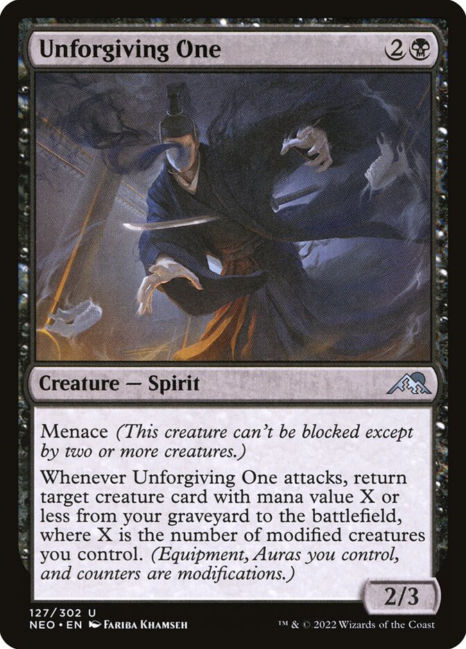 Unforgiving One 127 (Kamigawa: Neon Dynasty)  - Foil | Good Games Adelaide SA