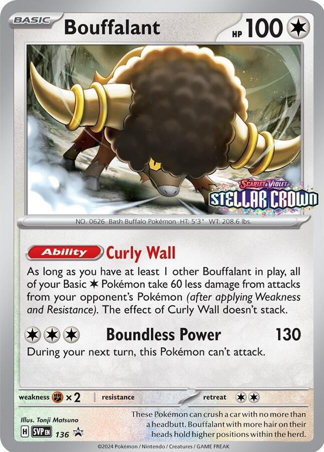 Bouffalant 136 (SV: Scarlet & Violet Promo Cards)  - Holofoil | Good Games Adelaide SA