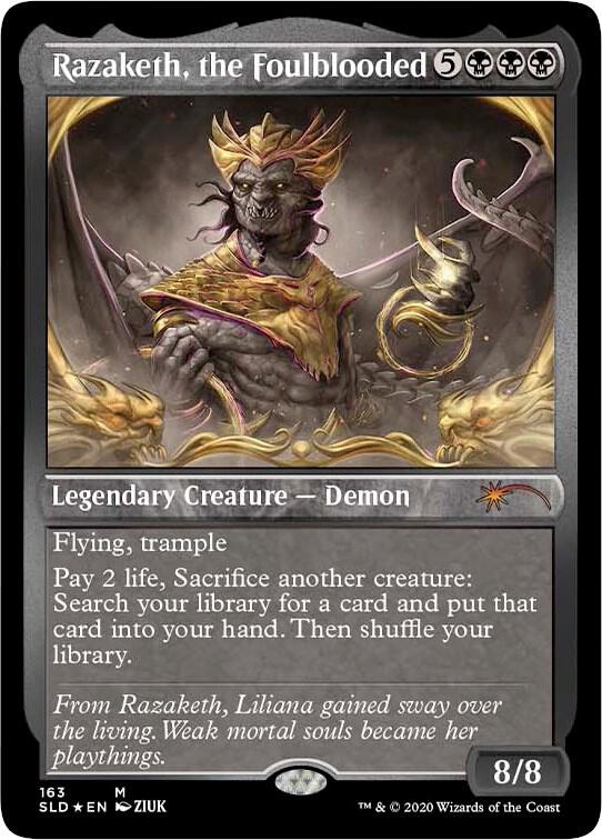 Razaketh the Foulblooded Foil Etched 163 (Secret Lair Drop Series)  - Foil | Good Games Adelaide SA