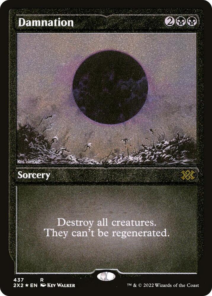 Damnation Foil Etched 437 (Double Masters 2022)  - Foil | Good Games Adelaide SA