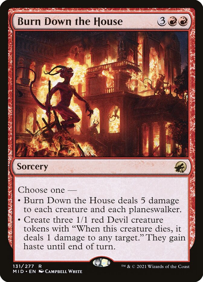 Burn Down the House 131 (Innistrad: Midnight Hunt)  - Foil | Good Games Adelaide SA