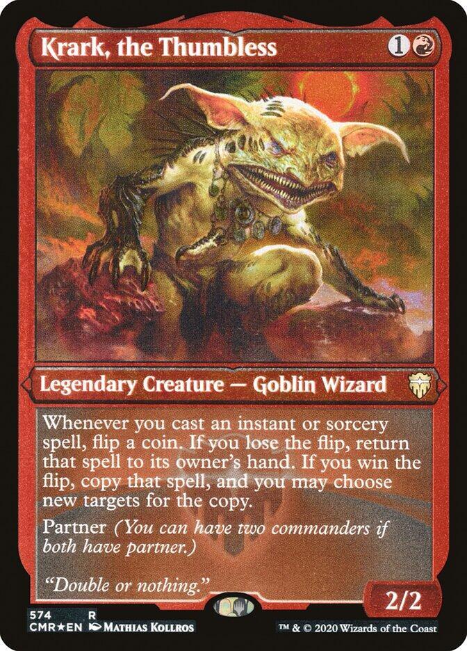 Krark the Thumbless Foil Etched 574 (Commander Legends)  - Foil | Good Games Adelaide SA