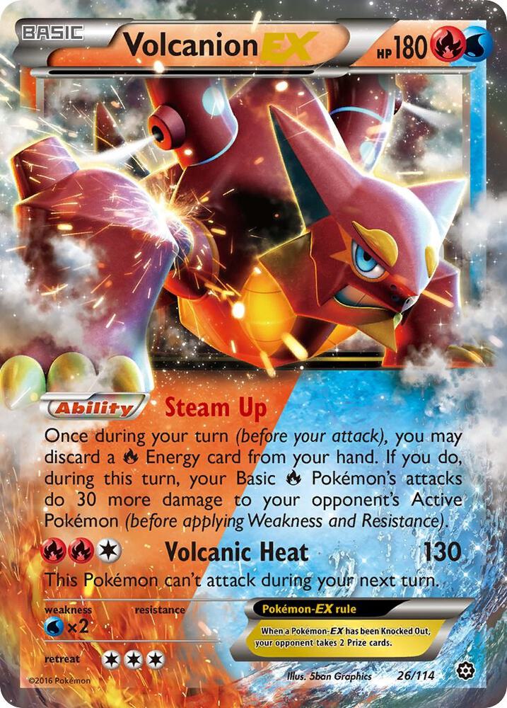 Volcanion EX 26/114 (XY - Steam Siege)  - Holofoil | Good Games Adelaide SA