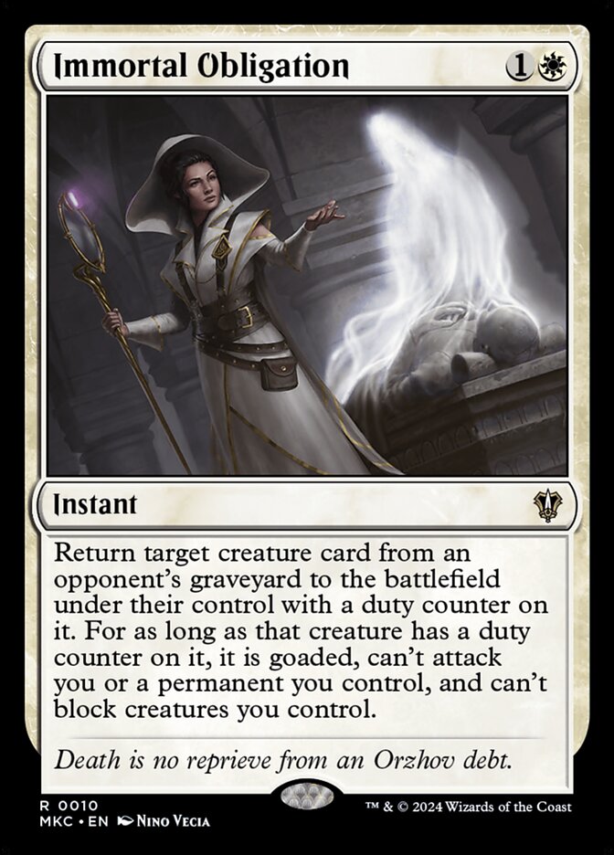 Immortal Obligation 10 (Commander: Murders at Karlov Manor)  | Good Games Adelaide SA